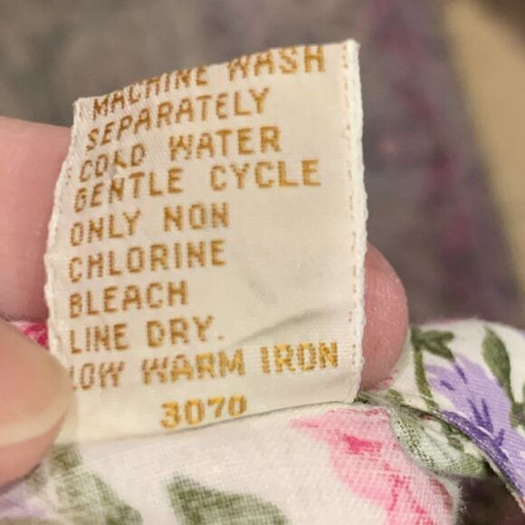 Victoria's Secret Vintage Gold Label floral cotton with lace sleeping shirt M/L - Picture 11 of 15